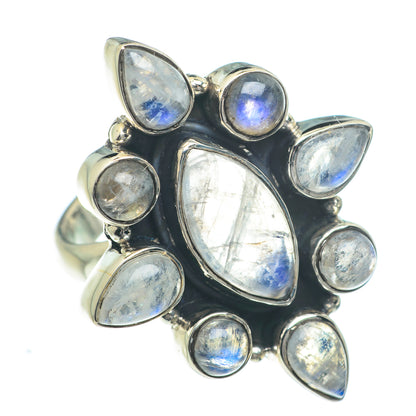 Rainbow Moonstone Rings handcrafted by Ana Silver Co - RING62991