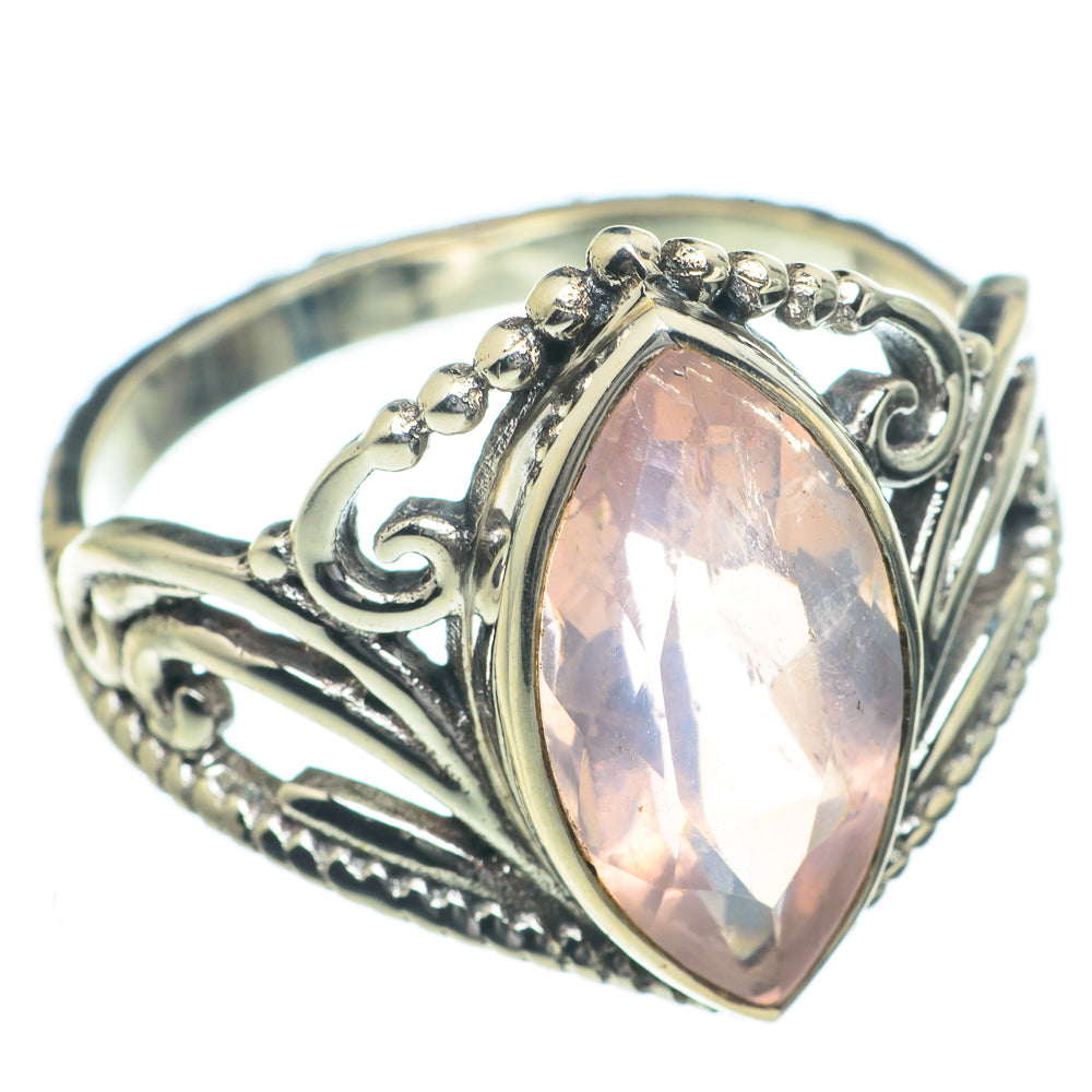 Rose Quartz Rings handcrafted by Ana Silver Co - RING63017