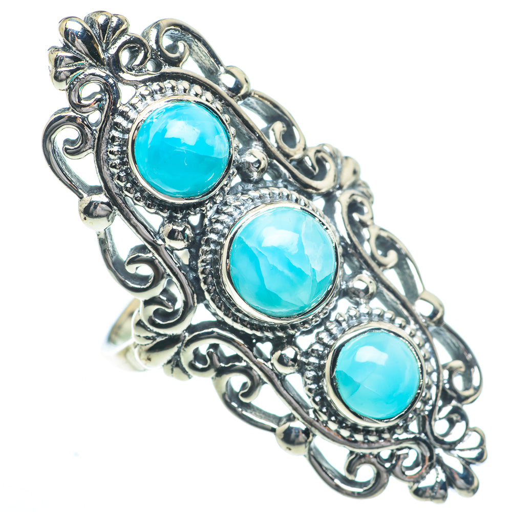 Peruvian Amazonite Rings handcrafted by Ana Silver Co - RING63022