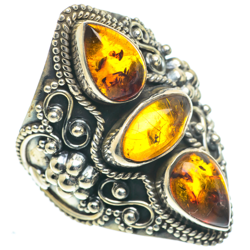 Baltic Amber Rings handcrafted by Ana Silver Co - RING63043