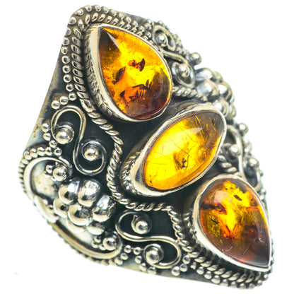 Baltic Amber Rings handcrafted by Ana Silver Co - RING63043