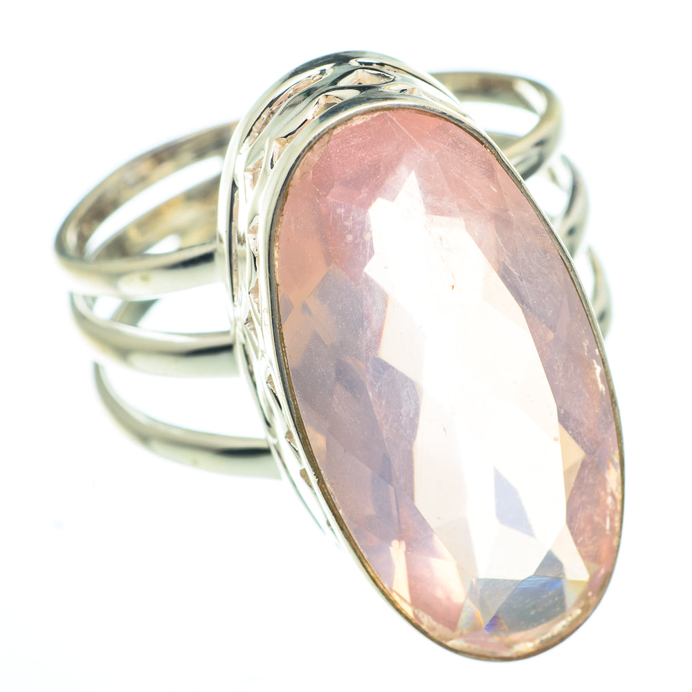 Rose Quartz Rings handcrafted by Ana Silver Co - RING63044