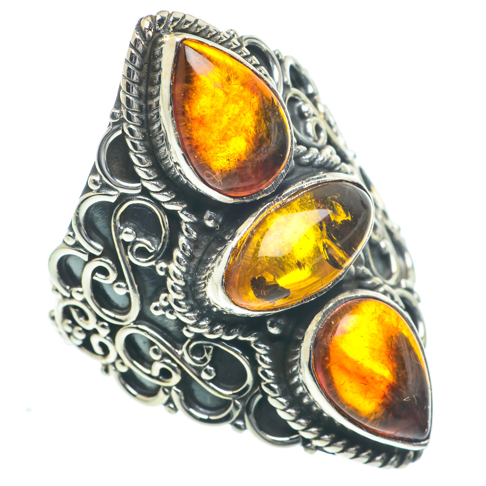 Baltic Amber Rings handcrafted by Ana Silver Co - RING63055
