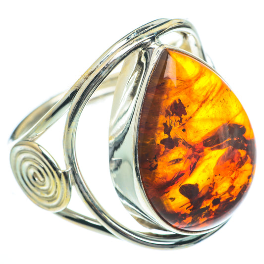 Baltic Amber Rings handcrafted by Ana Silver Co - RING63060