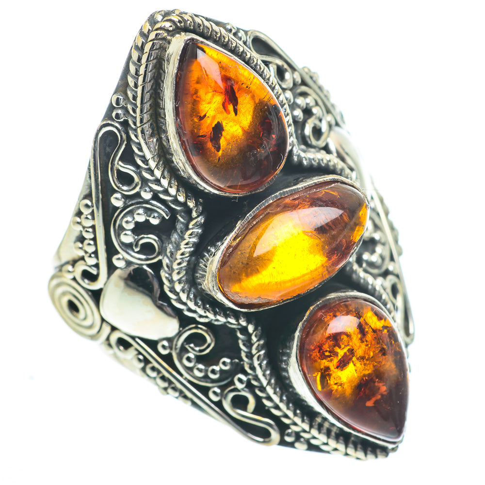 Baltic Amber Rings handcrafted by Ana Silver Co - RING63061