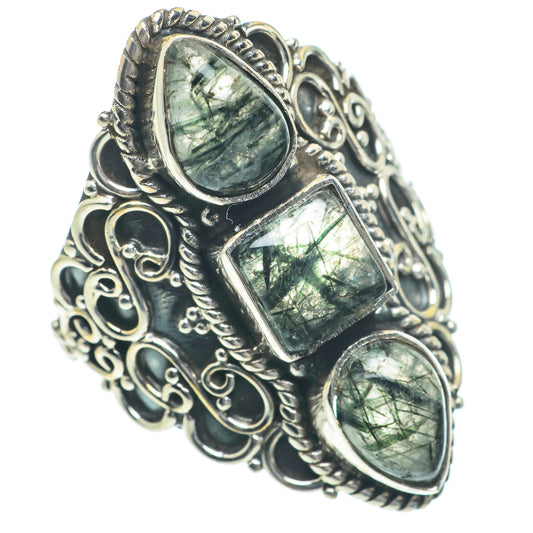 Tourmalinated Quartz Rings handcrafted by Ana Silver Co - RING63063