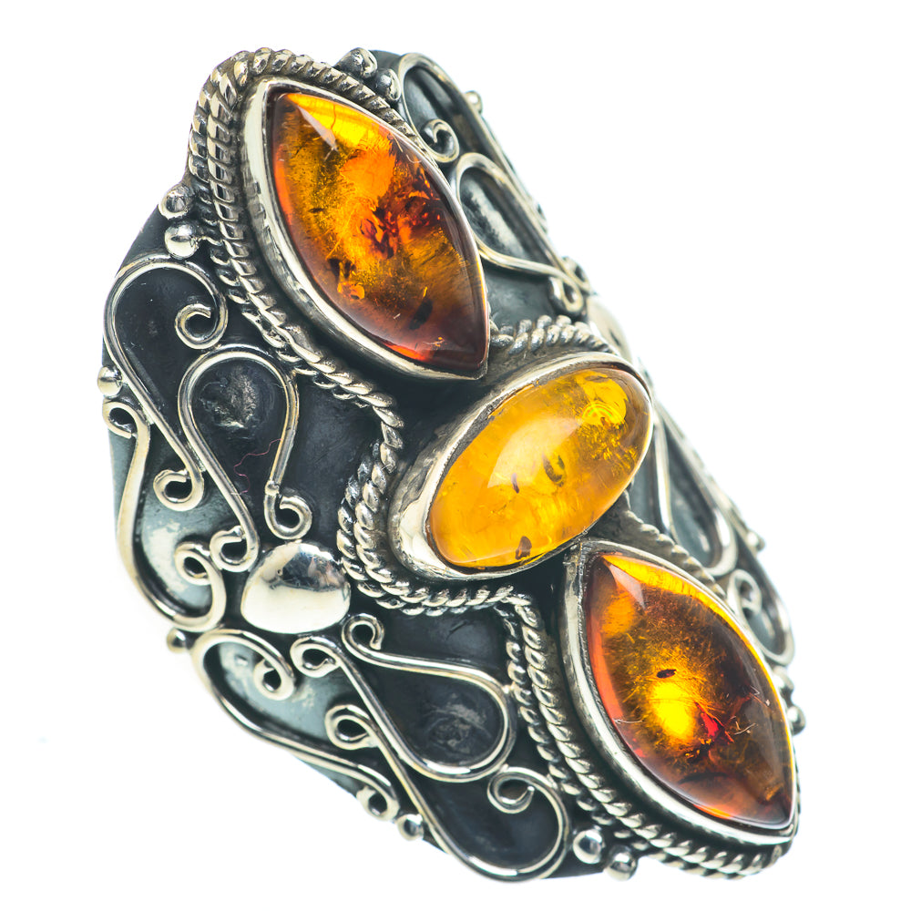 Baltic Amber Rings handcrafted by Ana Silver Co - RING63073