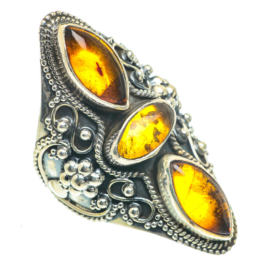 Baltic Amber Rings handcrafted by Ana Silver Co - RING63085