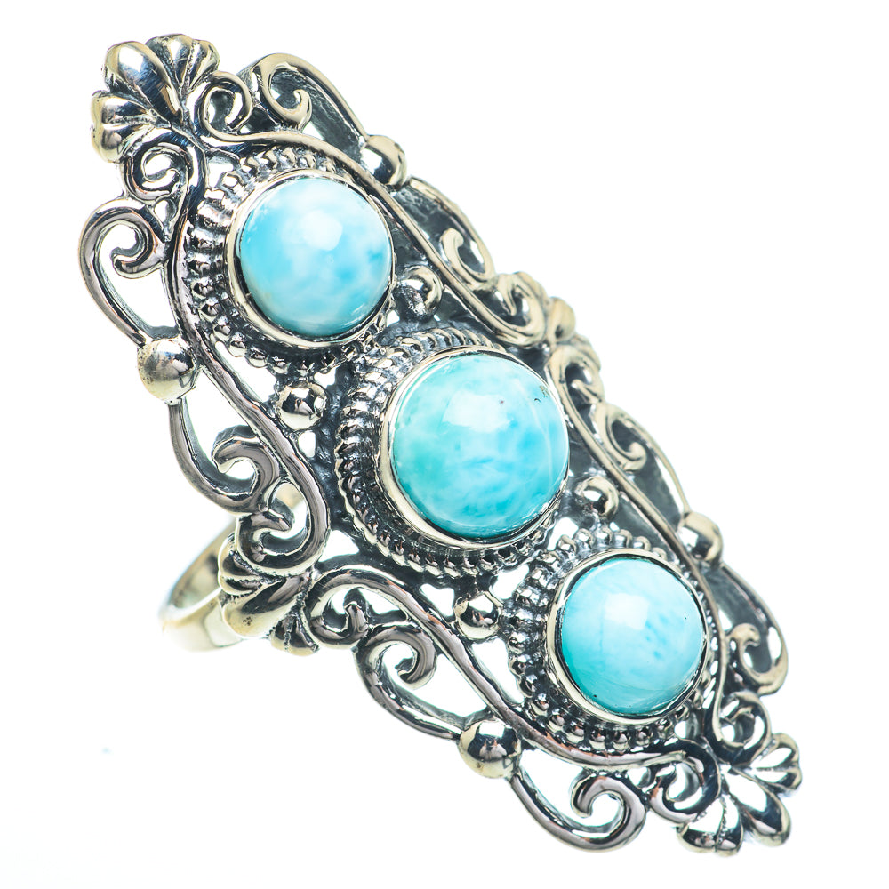 Larimar Rings handcrafted by Ana Silver Co - RING63101