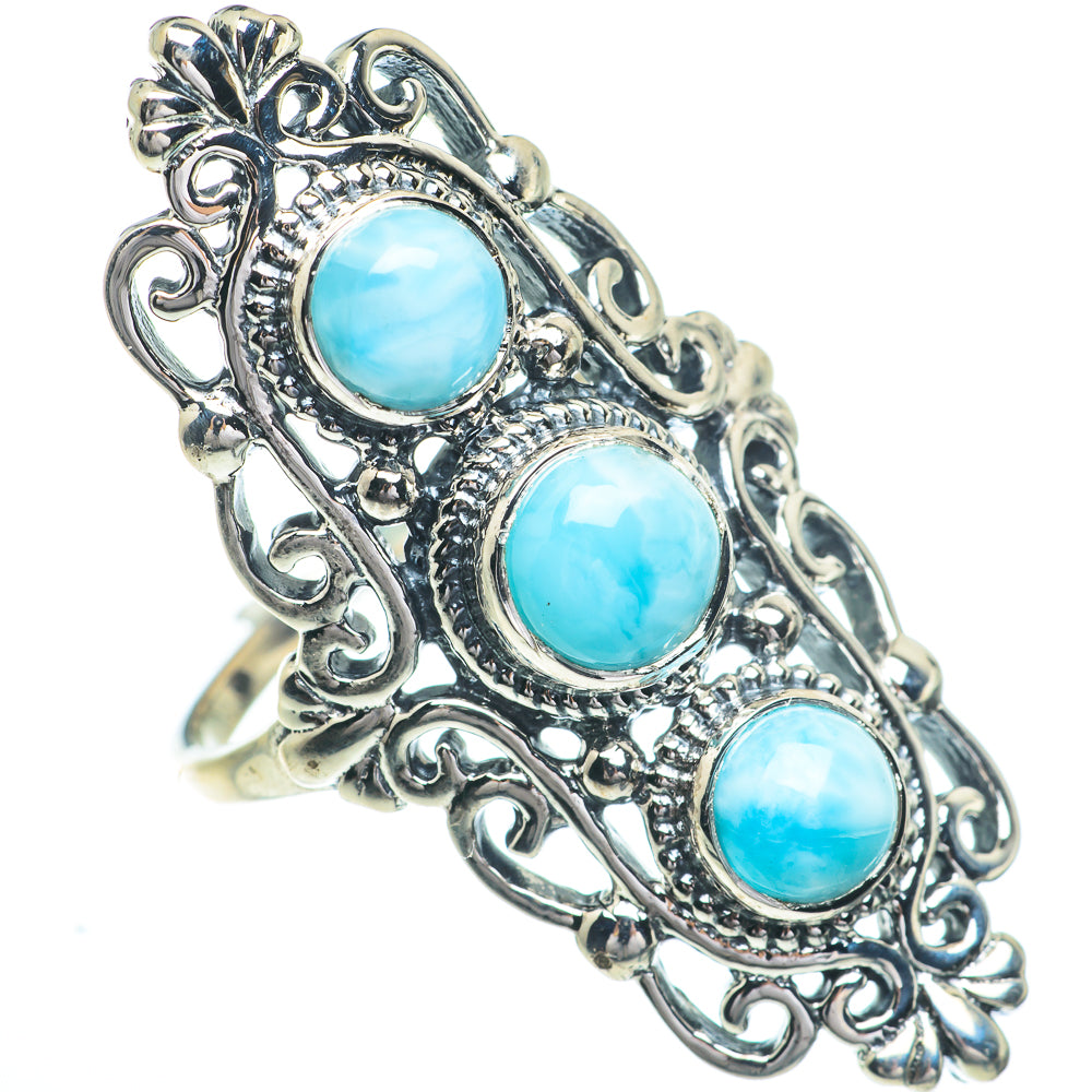 Larimar Rings handcrafted by Ana Silver Co - RING63106