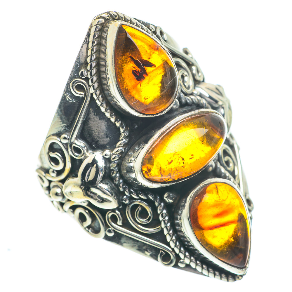 Baltic Amber Rings handcrafted by Ana Silver Co - RING63108