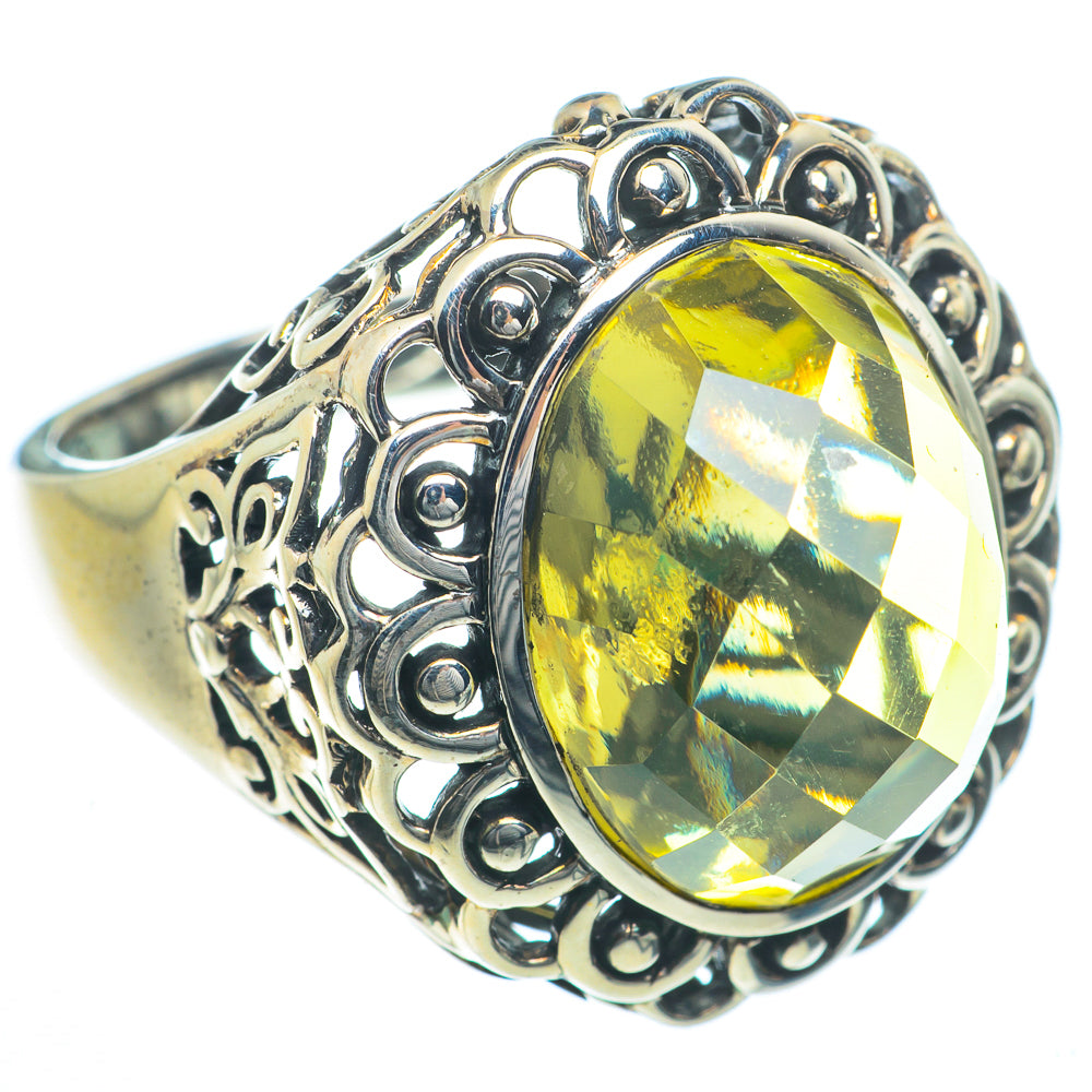 Lemon Quartz Rings handcrafted by Ana Silver Co - RING63140