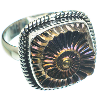 Pyrite Fossil Rings handcrafted by Ana Silver Co - RING63158