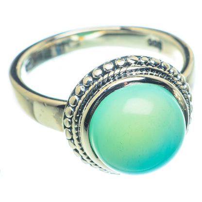 Aqua Chalcedony Rings handcrafted by Ana Silver Co - RING63170