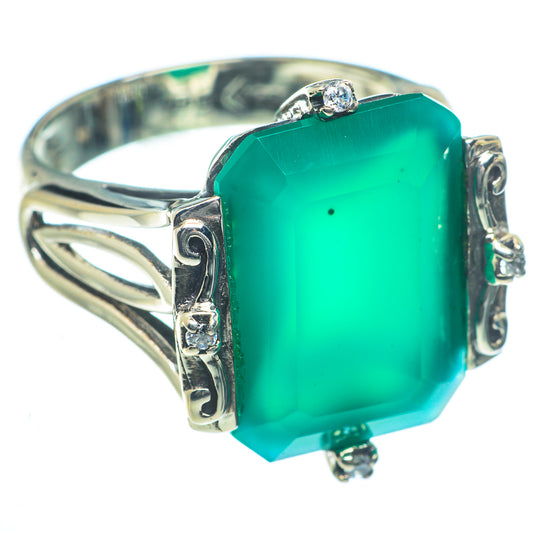 Green Onyx Rings handcrafted by Ana Silver Co - RING63173