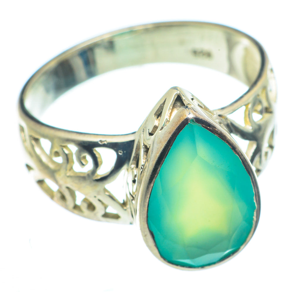 Aqua Chalcedony Rings handcrafted by Ana Silver Co - RING63200