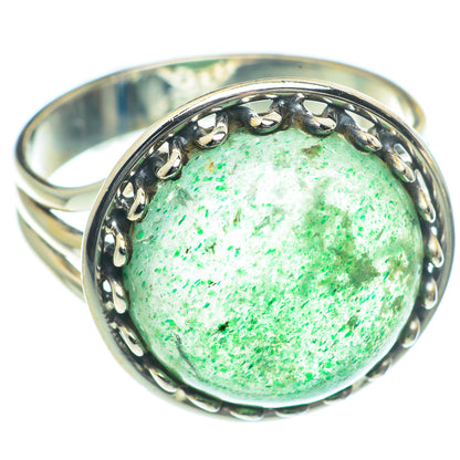 Green Aventurine Rings handcrafted by Ana Silver Co - RING63249