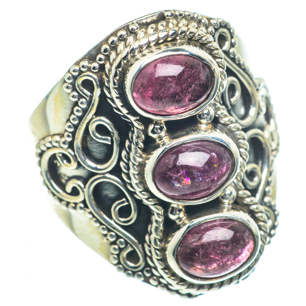 Pink Tourmaline Rings handcrafted by Ana Silver Co - RING63255