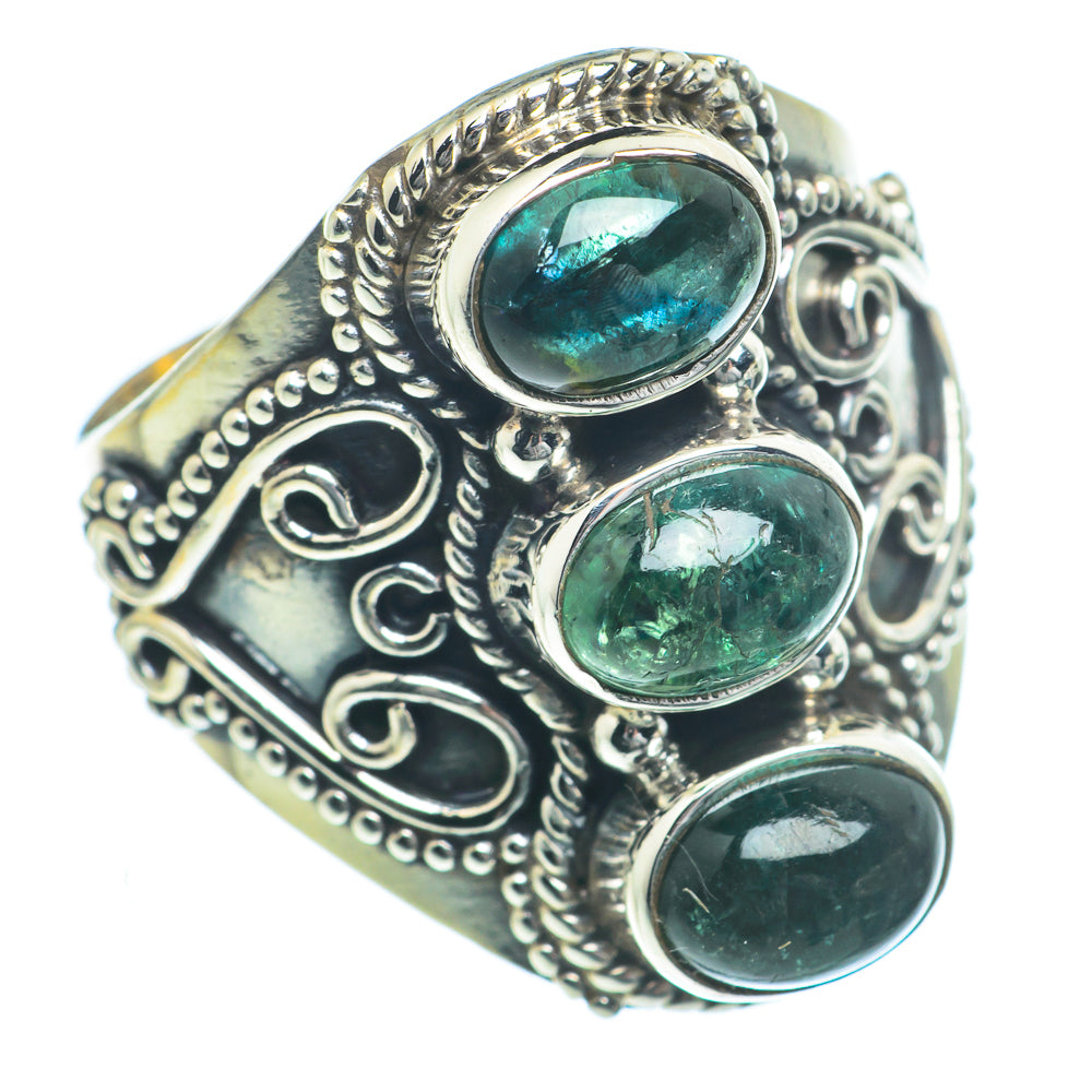 Green Tourmaline Rings handcrafted by Ana Silver Co - RING63263