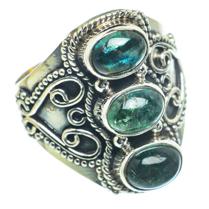Green Tourmaline Rings handcrafted by Ana Silver Co - RING63263
