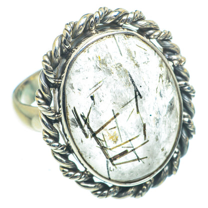 Tourmalinated Quartz Rings handcrafted by Ana Silver Co - RING63277