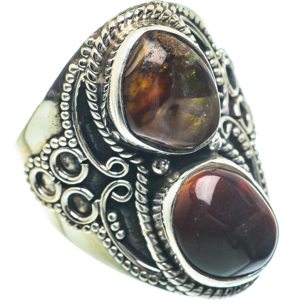 Mexican Fire Agate Rings handcrafted by Ana Silver Co - RING63332