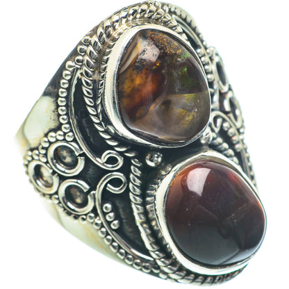Mexican Fire Agate Rings handcrafted by Ana Silver Co - RING63332