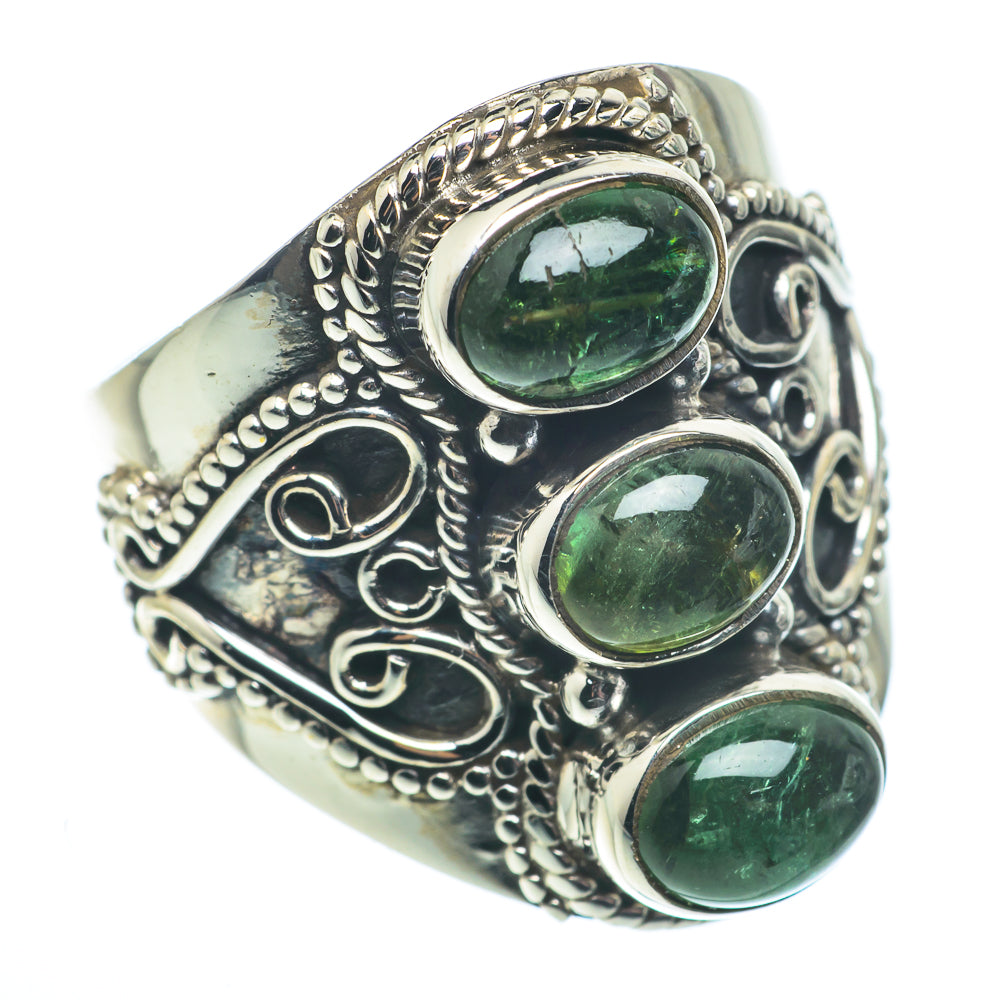Green Tourmaline Rings handcrafted by Ana Silver Co - RING63364