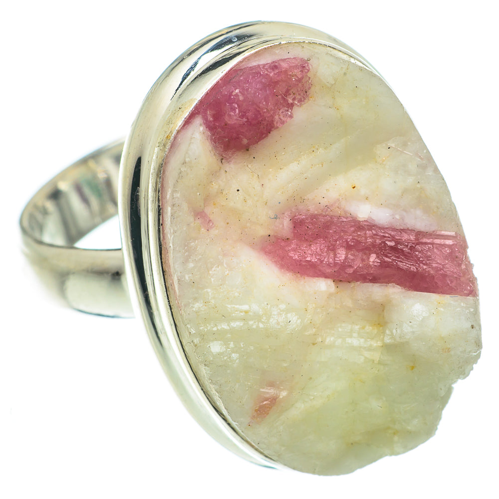 Pink Tourmaline In Quartz Rings handcrafted by Ana Silver Co - RING63370