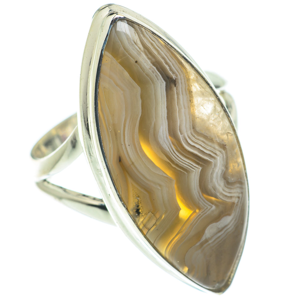 Laguna Lace Agate Rings handcrafted by Ana Silver Co - RING63413