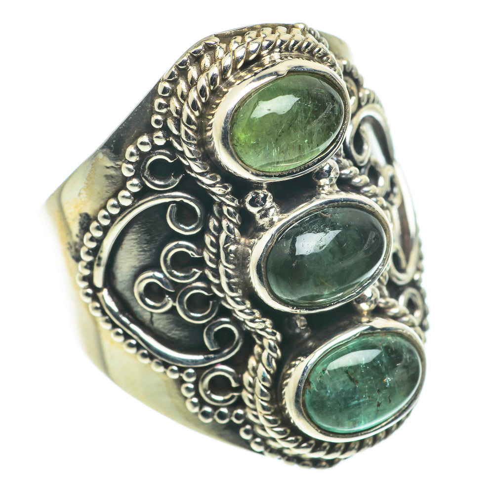 Green Tourmaline Rings handcrafted by Ana Silver Co - RING63429