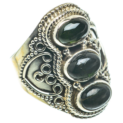 Green Tourmaline Rings handcrafted by Ana Silver Co - RING63450