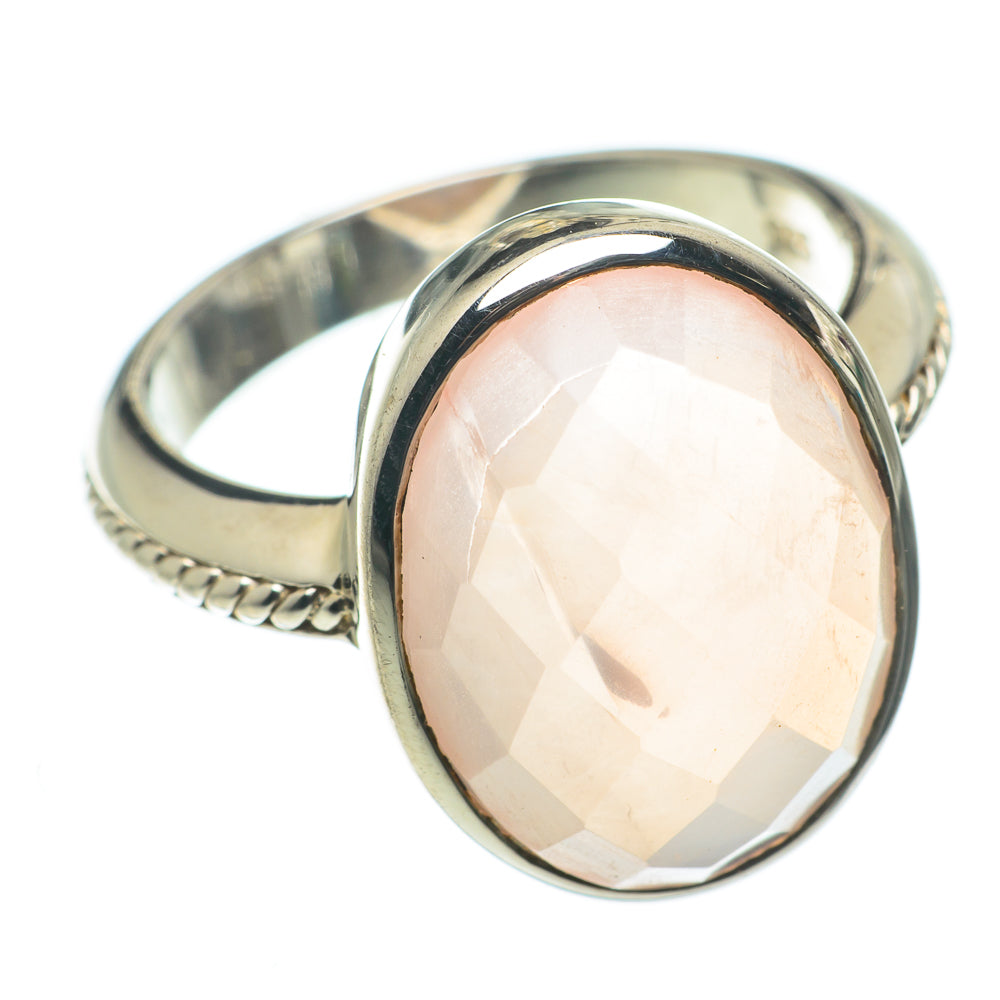 Rose Quartz Rings handcrafted by Ana Silver Co - RING63455