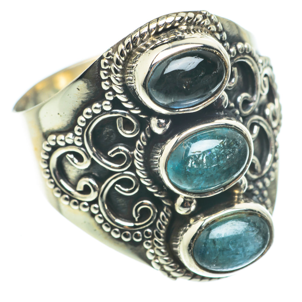 Blue Fluorite Rings handcrafted by Ana Silver Co - RING63468