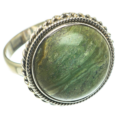 African Green Opal Rings handcrafted by Ana Silver Co - RING63578