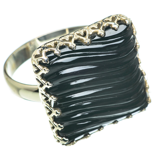 Black Onyx Rings handcrafted by Ana Silver Co - RING63589