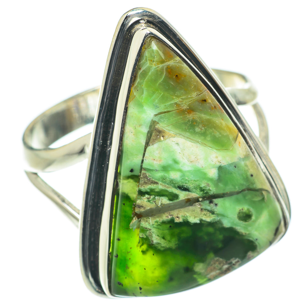 Australian Green Opal Rings handcrafted by Ana Silver Co - RING63600