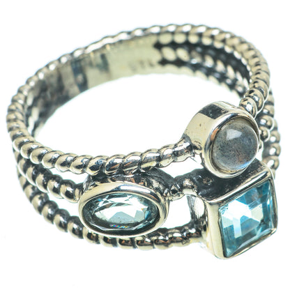 Blue Topaz Rings handcrafted by Ana Silver Co - RING63613