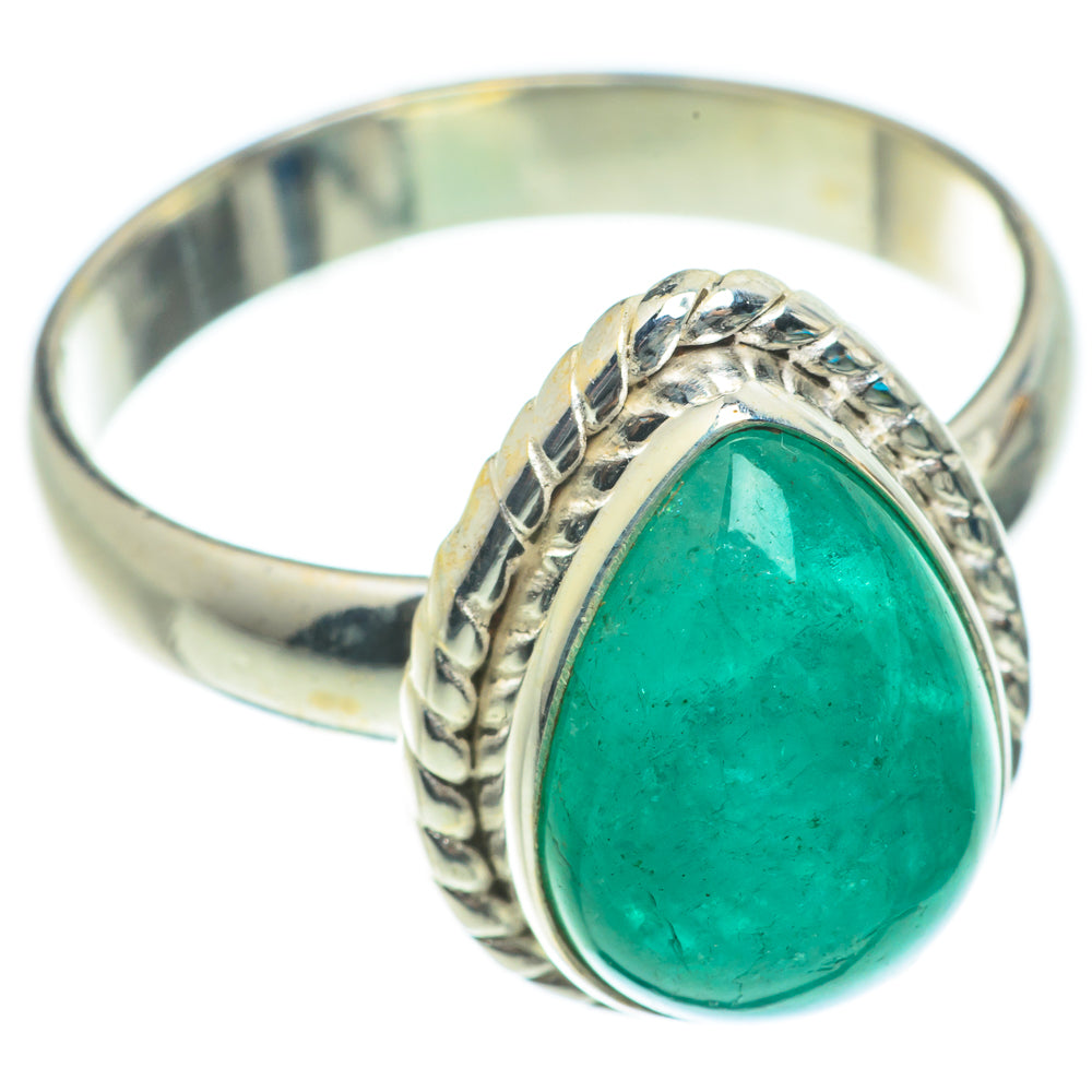 Zambian Emerald Rings handcrafted by Ana Silver Co - RING63617