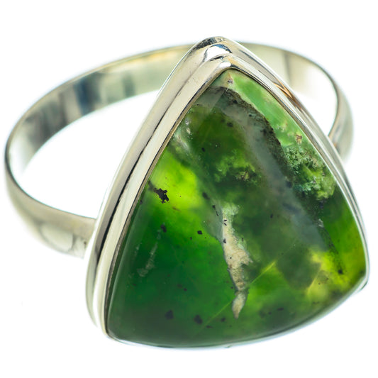 Australian Green Opal Rings handcrafted by Ana Silver Co - RING63618