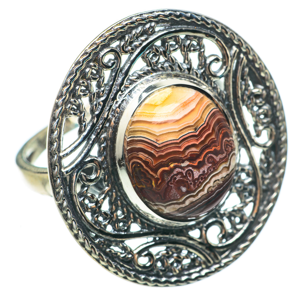 Crazy Lace Agate Rings handcrafted by Ana Silver Co - RING63620