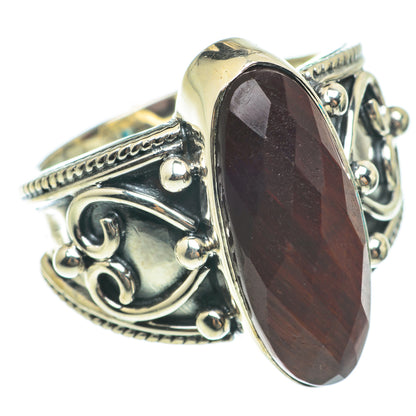 Red Tiger Eye Rings handcrafted by Ana Silver Co - RING63647