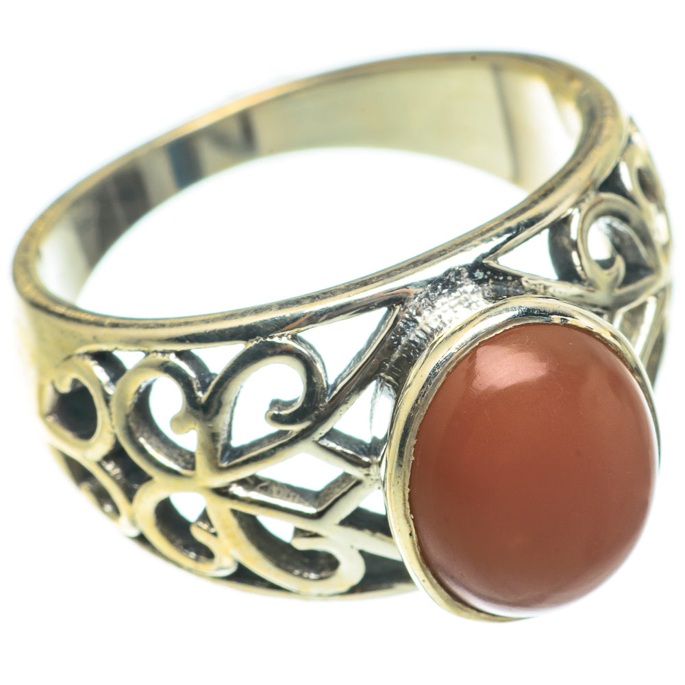 Chocolate Moonstone Rings handcrafted by Ana Silver Co - RING63650
