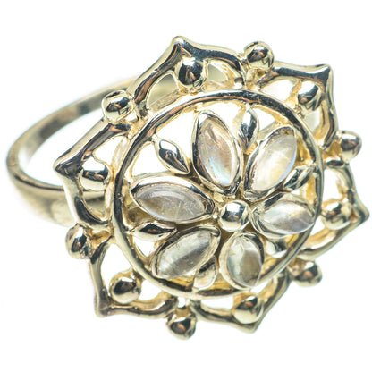 Rainbow Moonstone Rings handcrafted by Ana Silver Co - RING63688