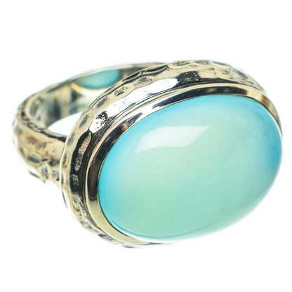 Aqua Chalcedony Rings handcrafted by Ana Silver Co - RING63693