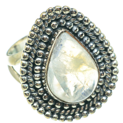 Rainbow Moonstone Rings handcrafted by Ana Silver Co - RING63711