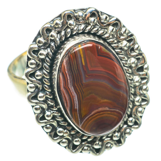 Crazy Lace Agate Rings handcrafted by Ana Silver Co - RING63722