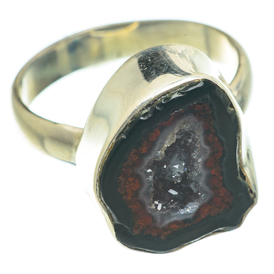 Coconut Geode Slice Rings handcrafted by Ana Silver Co - RING63723