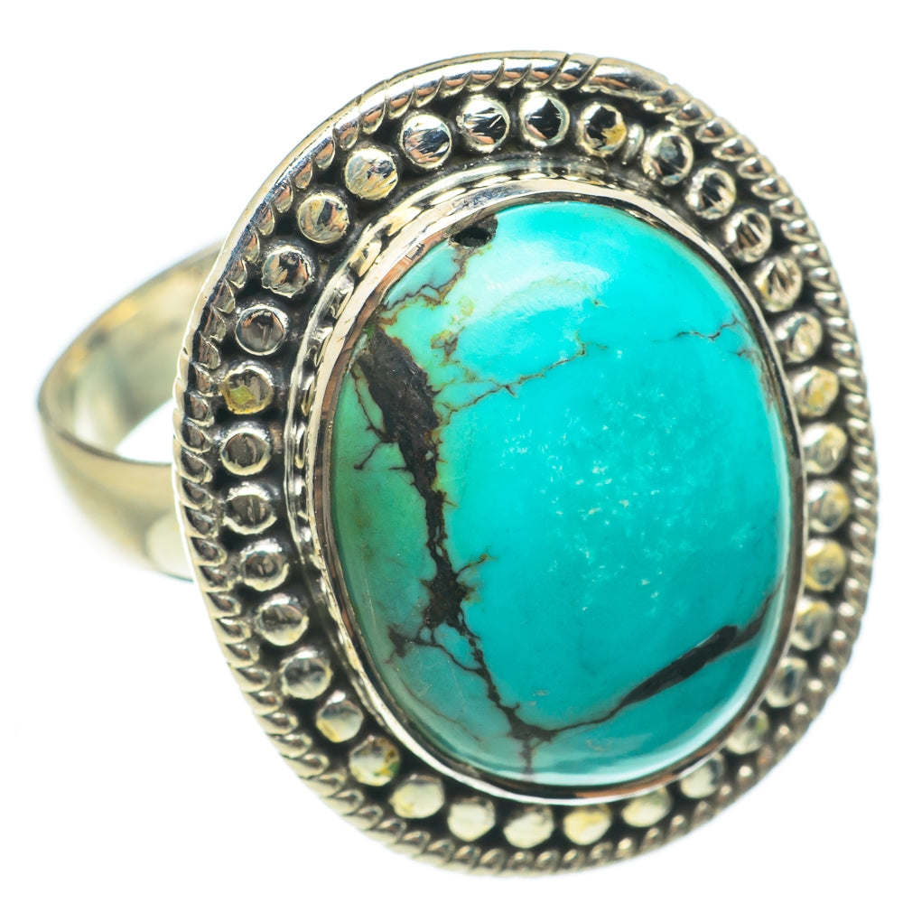 Tibetan Turquoise Rings handcrafted by Ana Silver Co - RING63738