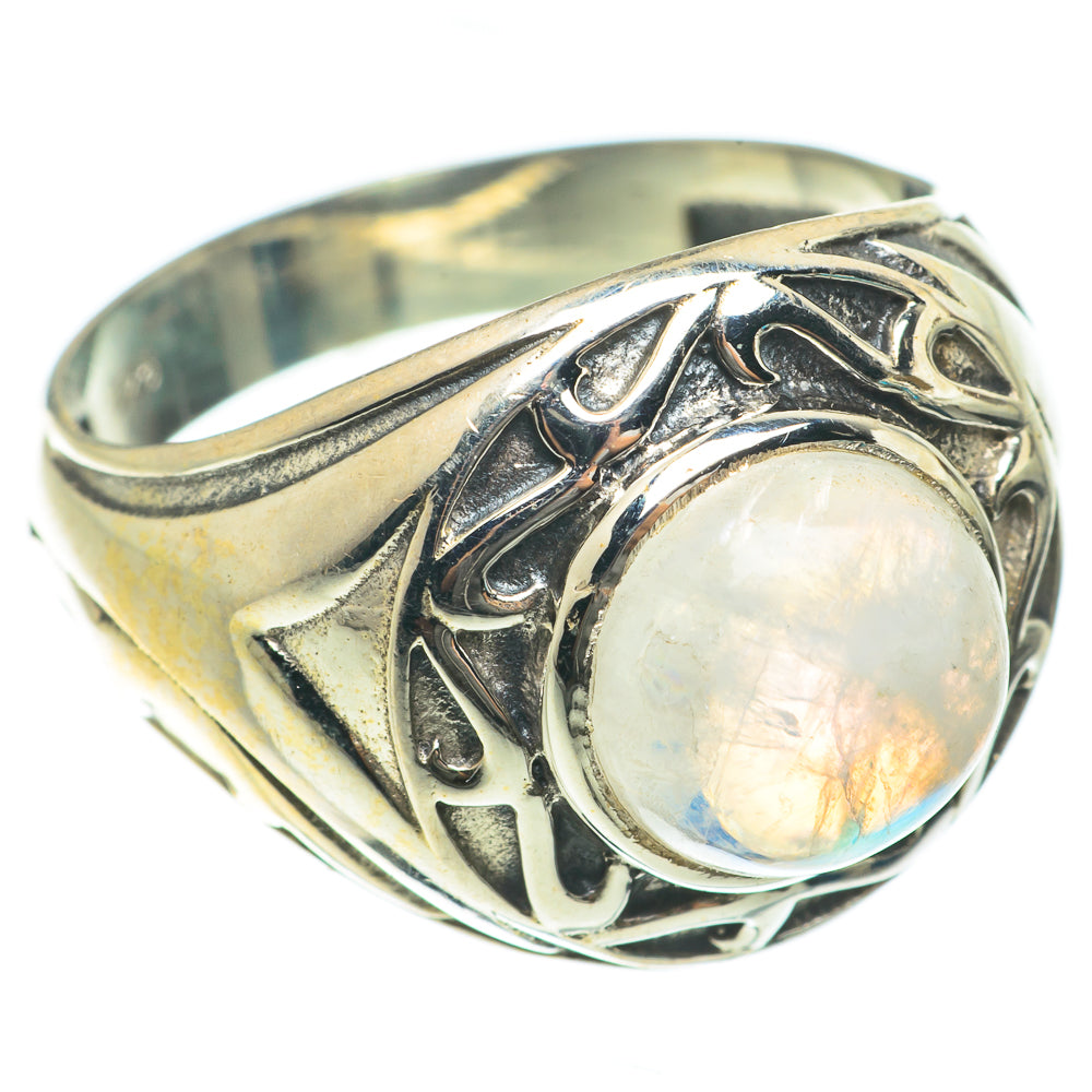 Rainbow Moonstone Rings handcrafted by Ana Silver Co - RING63752